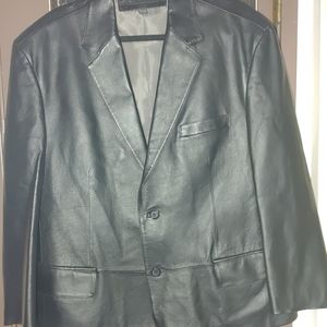 Men's Stafford Essentials Pure Leather Blazer.